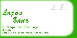 lajos baur business card